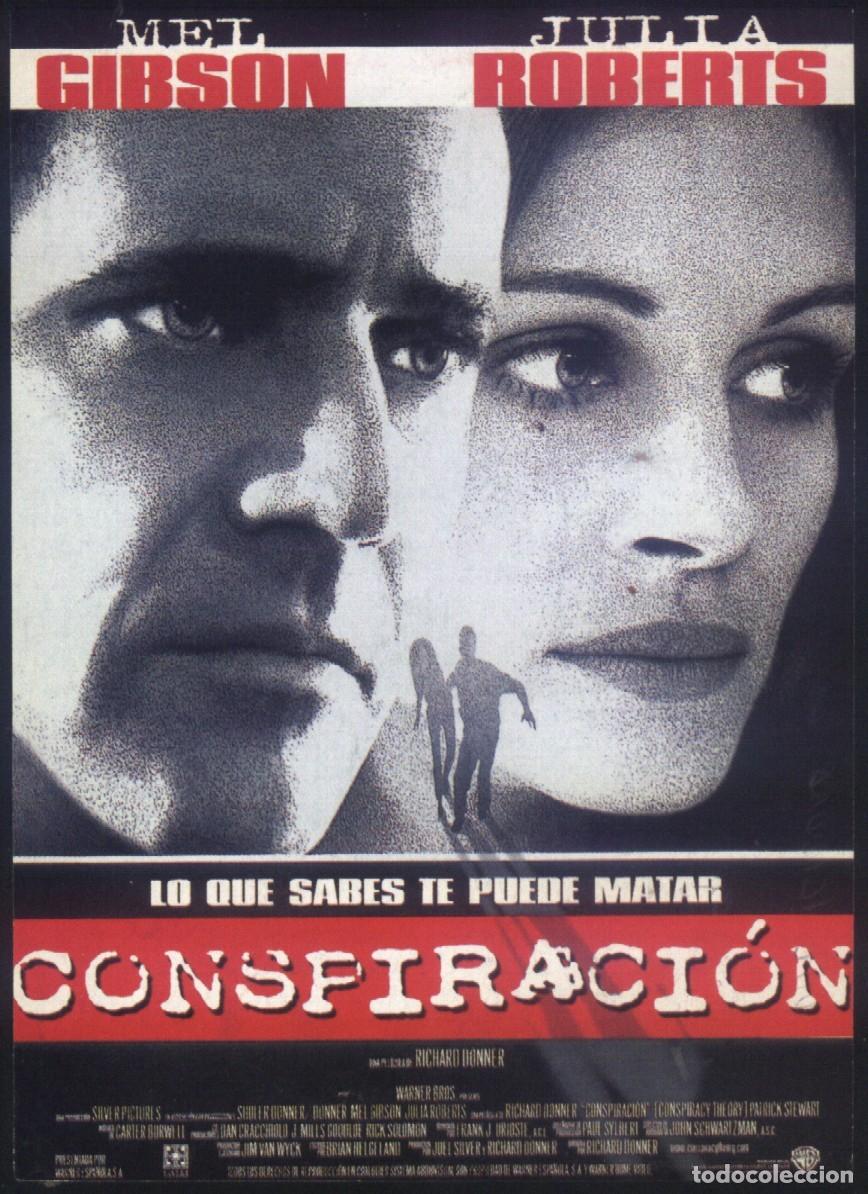 Cine: Q-10645- Conspiraci&oacute;n (Conspiracy Theory) (FICHA T&Eacute;CNICA) Mel Gibson - Julia Roberts