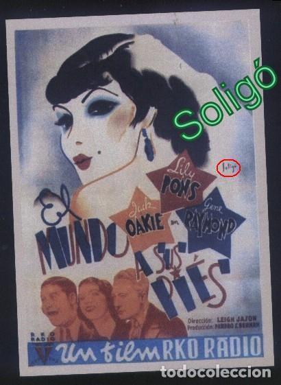 Cinema: Q-07440- EL MUNDO A SUS PIES (That Girl from Paris) (SOLIG&Oacute;) COPIA CARTEL FORMATO FOLLETO MANO