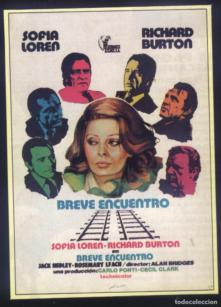 Kino: Q-10696- Breve encuentro (Brief Encounter) (RECORTE PRENSA 9x13) Richard Burton - Sophia Loren