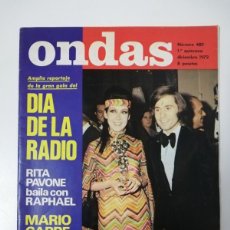 Cinema: REVISTA ONDAS AÑO 1972 Nº 480 DIA DE LA RADIO, RITA PAVONE, MARIO CABRE, REBECA LOPEZ