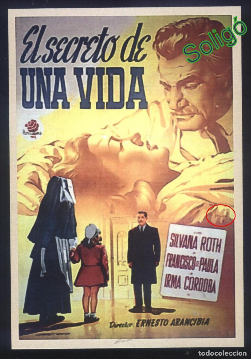 Cine: Q-03930- EL SECRETO DE UNA VIDA (SOLIG&Oacute;) (COPIA CARTEL FORMATO FOLLETO MANO) SILVANA ROTH