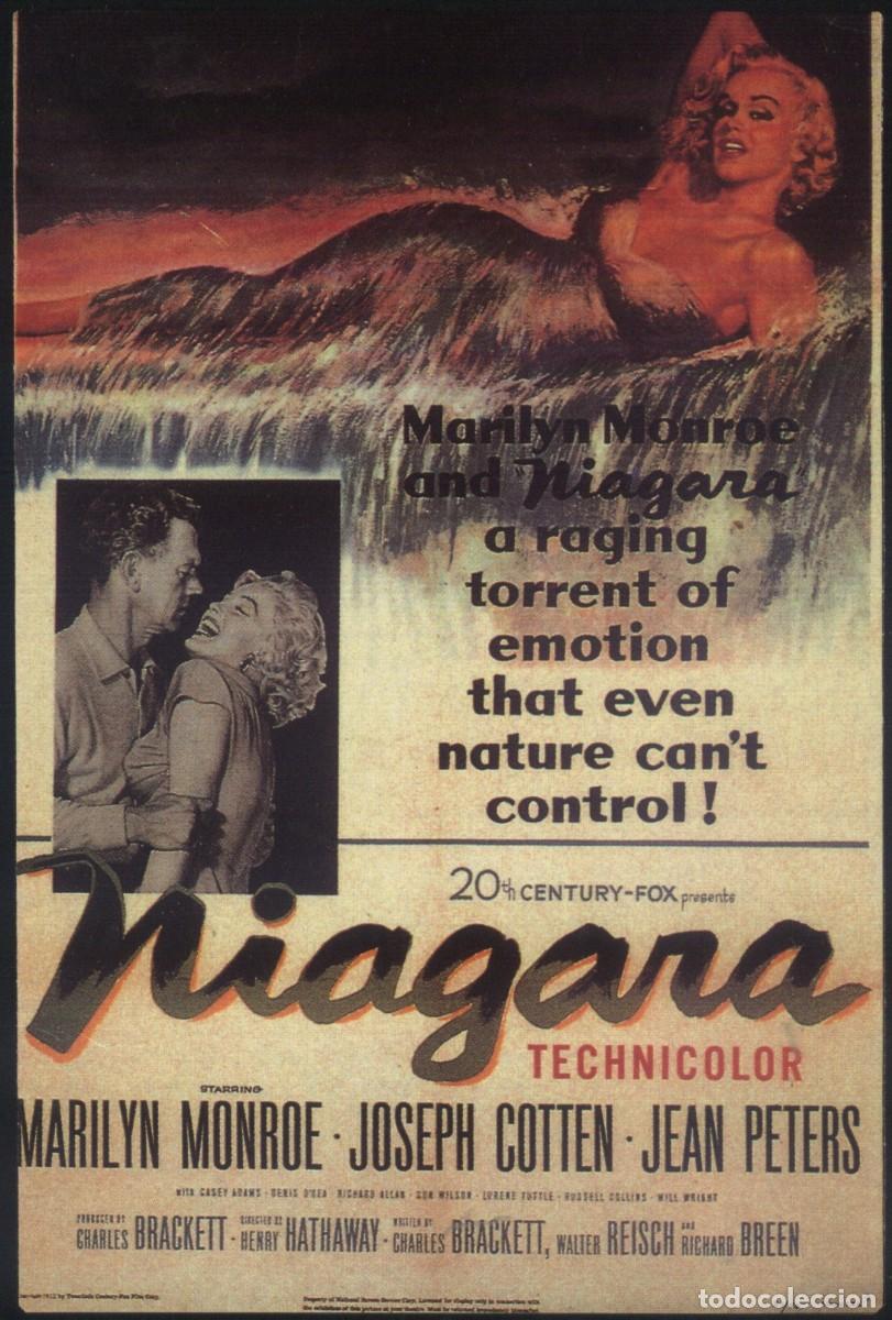 Kino: Q-10728- NIAGARA (FICHA T&Eacute;CNICA DE LA TENTACI&Oacute;N VIVE ARRIBA) Marilyn Monroe - Joseph Cotten