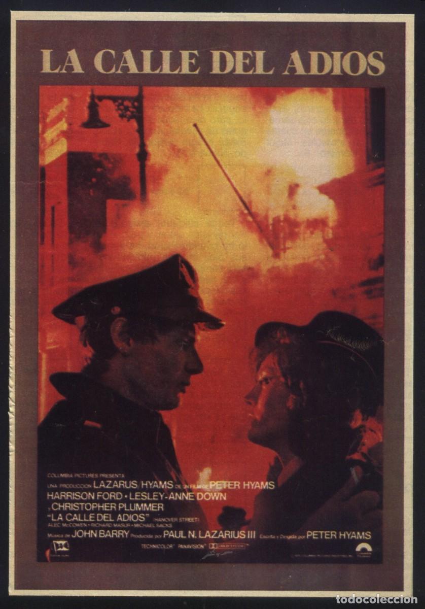 Kino: Q-10729- LA CALLE DEL ADIOS (Hanover Street) (RECORTE PRENSA 10x14) Harrison Ford - Lesley-Anne Down