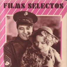 Cine: FILMS SELECTOS - Nº 56 / NOVIEMBRE 1931 - GRETA NISSEN & EDMUND LOWE - ROSITA MORENO. Lote 380276384