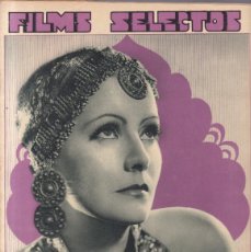 Cine: FILMS SELECTOS - Nº 84 / MAYO 1932 - GRETA GARBO - C.PORTADA : OLIVE BORDEN. Lote 380559464