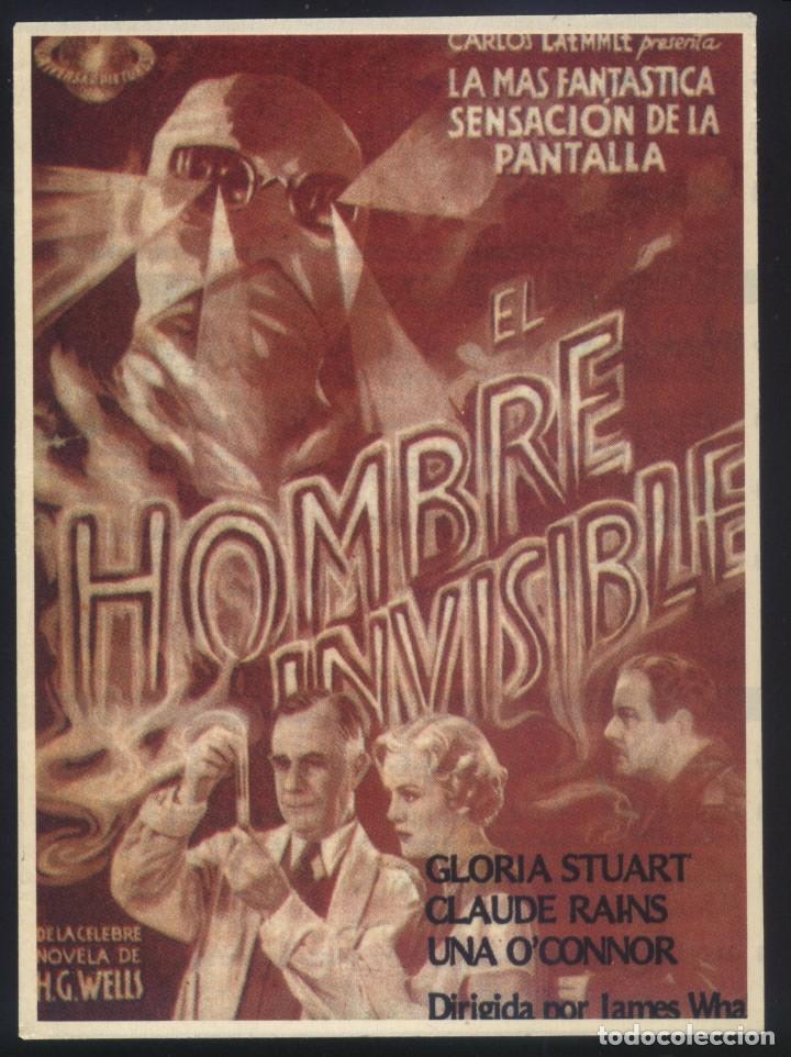 Kino: Q-10421- El hombre invisible (The Invisible Man) (RECORTE PRENSA 10x14) Claude Rains - Gloria Stuart