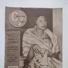 Cine: CINE EN 7 DIAS Nº 24 (23 SEPTIEMBRE 1961) SORAYA, MAY BRITT, JOSÉ SUÁREZ, CLEOPATRA, EVA DUVAL