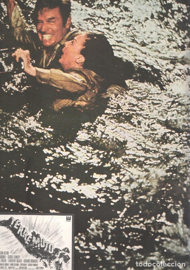 Kino: Caratula de cine: TERREMOTO / Earthquake , (numerado 02 en trasera)
