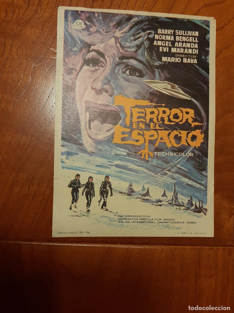 Cine: TERROR EN EL ESPACIO - PROGRAMA DE MANO FOLLETO CARTEL - Foto 1