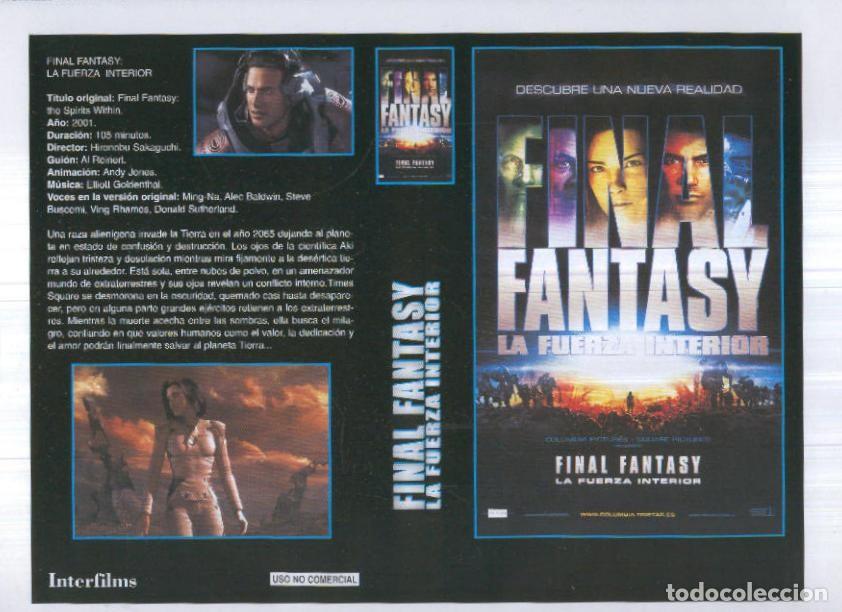 Kino: Caratula cine 30x22 cm: Final Fantasy y Arderas conmigo
