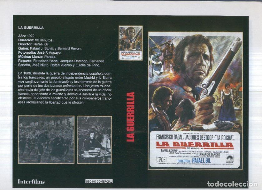 Kino: Caratula cine 30x22 cm: La guerrilla y Nada menos que todo un hombre