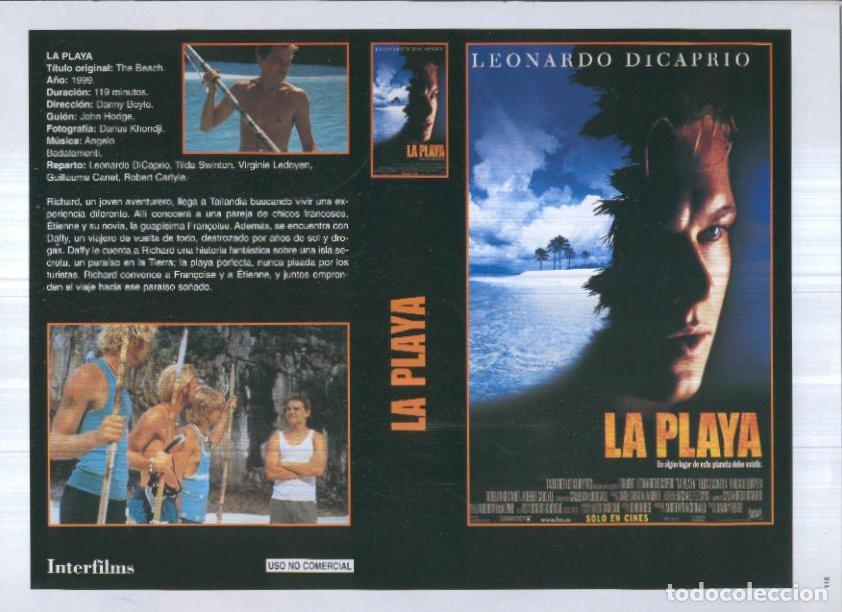 Cinema: Caratula cine 30x22 cm: La playa
