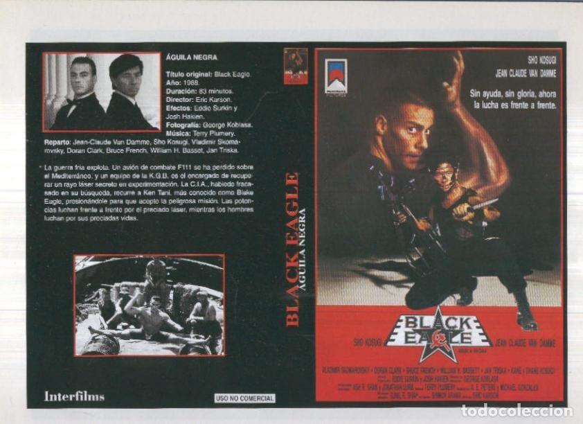 Kino: Caratula cine 30x22 cm: Black Eagle y El baile de agosto