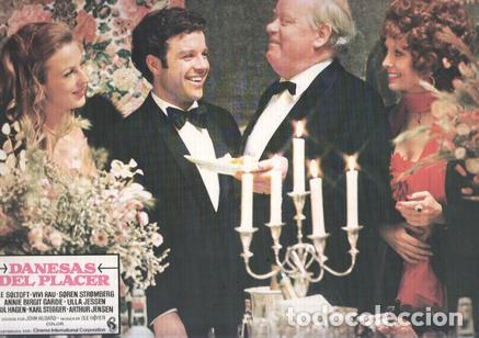 Kino: Caratula de cine: DANESAS DEL PLACER / Hopla pa Sengekanten , (numerado 01 en trasera)