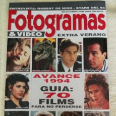 Cine: FOTOGRAMAS - Nº 1 - EXTRA VERANO 1993 - PARQUE JURÁSICO, SYLVESTER STALLONE, SCHWARZENEGGER, ETC