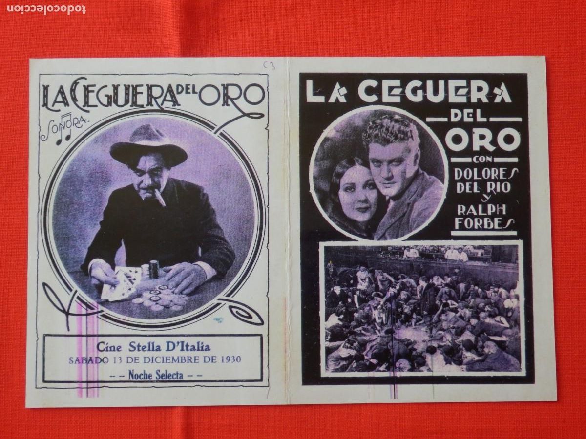 Kino: La ceguera del oro doble facsimil Dolores del Rio