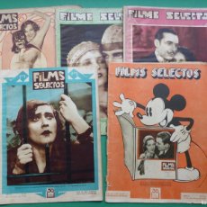 Cine: FILMS SELECTOS - 5 ANTIGUAS REVISTAS, AÑOS 1930 MICKEY MOUSE WALT DISNEY - VER FOTOS ADICIONALES