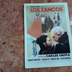 Cine: PROGRAMA DE CINE FOLLETO DE MANO LOS ZANCOS REPRODUCCION DE REVISTA DE CINE