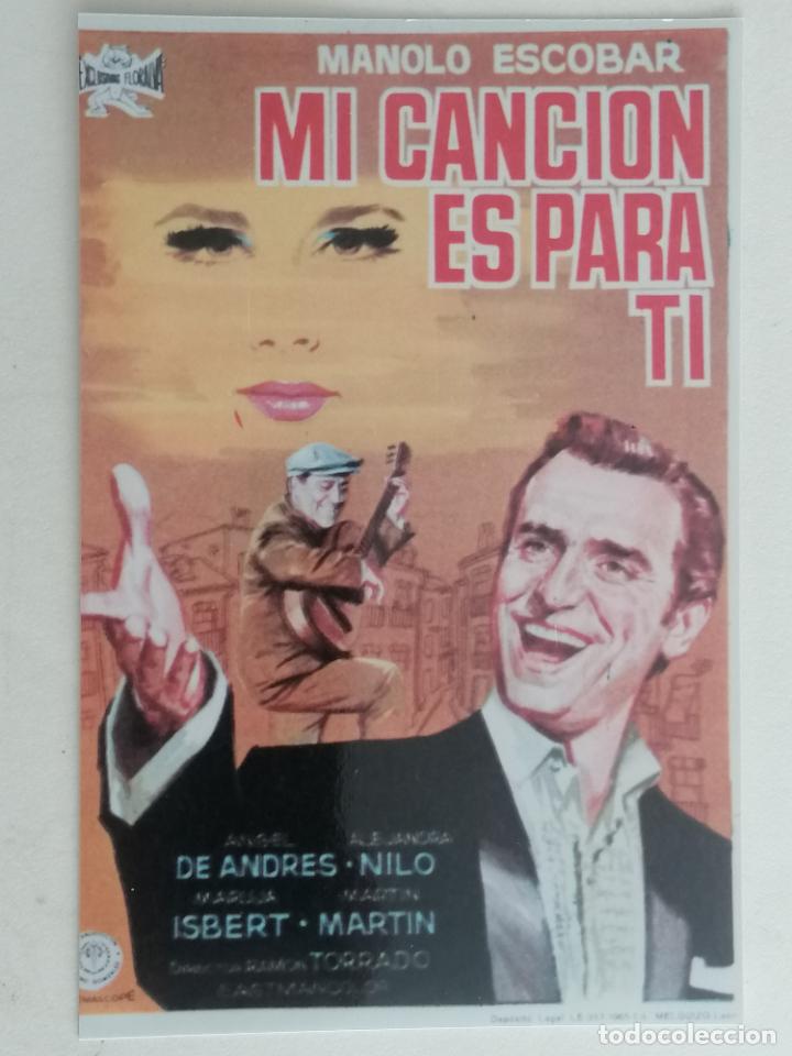 Kino: FOTOGRAFIA FOLLETO DE MANO, MI CANCION ES PARA TI, MEDIDAS 10 X 15 CM