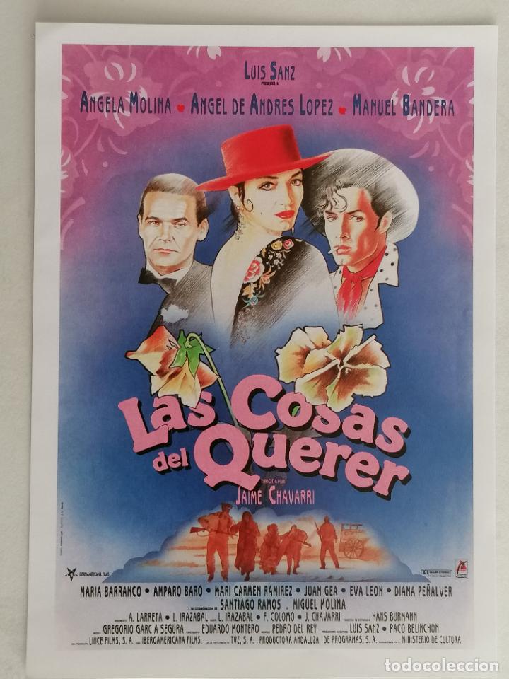 Kino: REPRODUCCION FOLLETO DE MANO, LAS COSAS DEL QUERER, MEDIDAS 10 X 14 CM