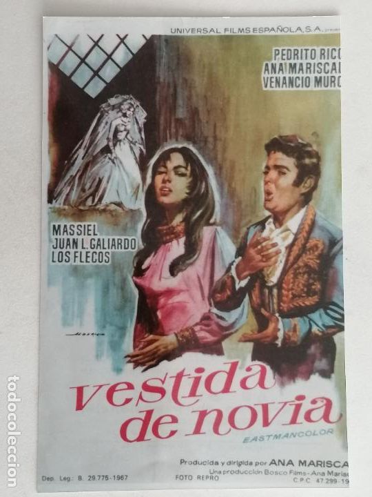 Kino: FOTOGRAFIA FOLLETO DE MANO, VESTIDA DE NOVIA, MEDIDAS 10 X 15 CM