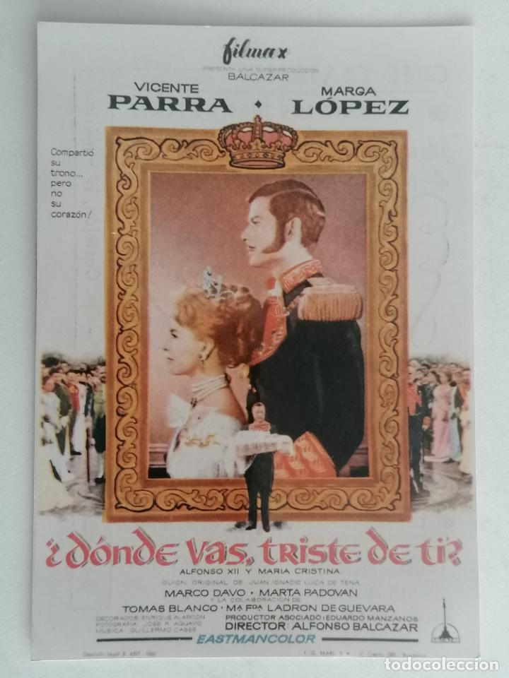 Kino: FOTOGRAFIA FOLLETO DE MANO, DONDE VAS ALFONSO XII, MEDIDAS 10 X 14,5 CM