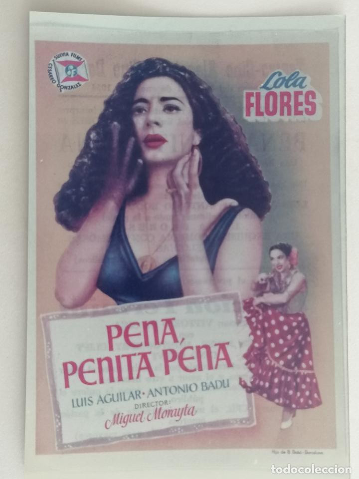 Kino: FOTOGRAFIA FOLLETO DE MANO, PENA, PENITA PENA, MEDIDAS 9,5 X 14 CM