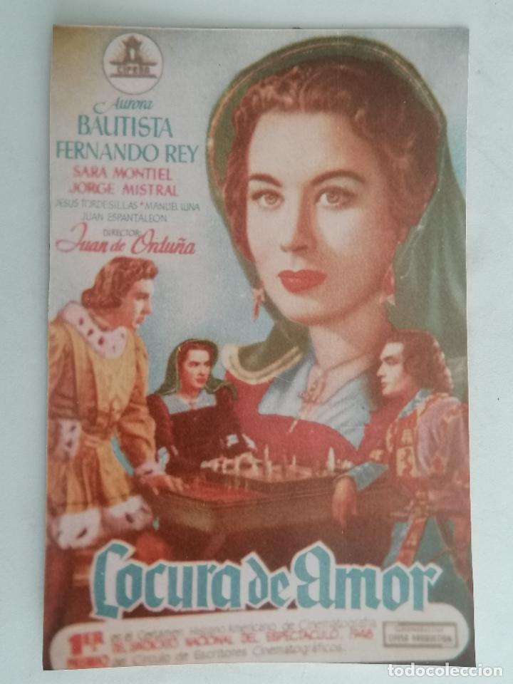 Kino: FOTOGRAFIA FOLLETO DE MANO, LOCURA DE AMOR, MEDIDAS 13,5 X 20,5 CM