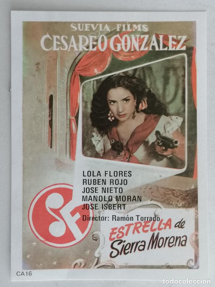 Kino: REPRODUCCION FOLLETO DE MANO, ESTRELLA DE SIERRA MORENA, MEDIDAS 9 X 12,5 CM