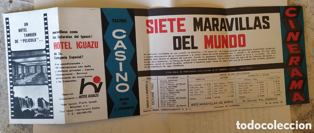 Kino: Folleto cine antiguo cine-teatro cinerama 1970