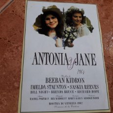 Cine: PROGRAMA DE CINE FOLLETO DE MANO ANTONIA Y JANE REPRODUCCION DE REVISTA DE CINE
