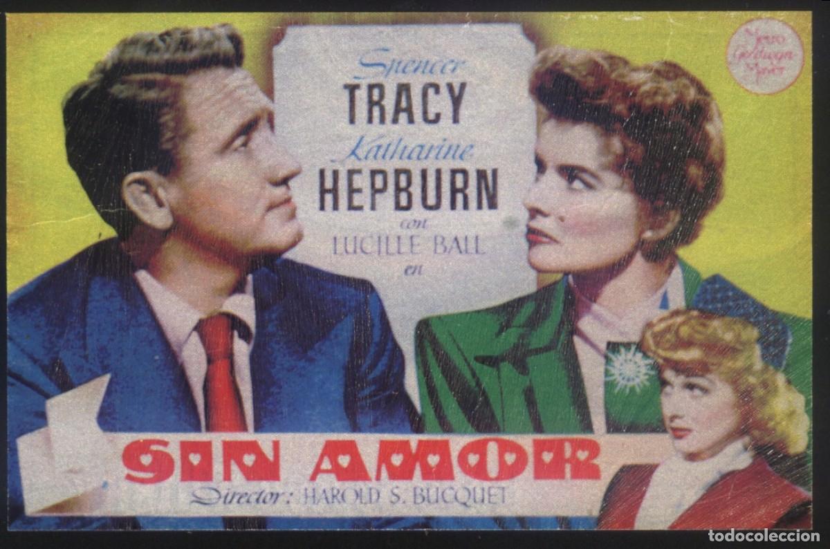 Kino: Q-11020- SIN AMOR (Without Love) (RECORTE PRENSA 14x10) Spencer Tracy - Katharine Hepburn