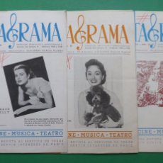 Cine: 3 REVISTAS CINE MUSICA TEATRO - PENTAGRAMA - PORTADAS GRACE KELLY Y ANN BLYTH - AÑOS 1955-1956