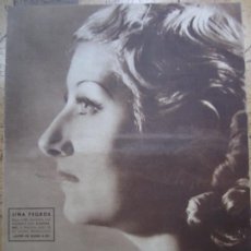Cine: REVISTA CINE POPULAR FILM Nº 503 AÑO 1936 - LINA YEGROS (PORTADA) COLORETE TABU DANA (CP)