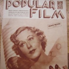 Cine: REVISTA CINE POPULAR FILM Nº 468 AÑO 1935 - GRACE MOORE (PORTADA) POR UNOS OJOS NEGROS (CP)