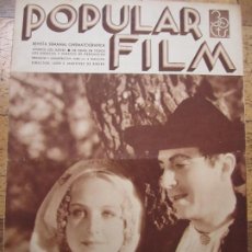 Cine: REVISTA CINE POPULAR FILM Nº 492 AÑO 1936 - MARIA DEL CARMEN JUAN ORDUÑA (PORTADA) MARTA EGGERTH(CP)