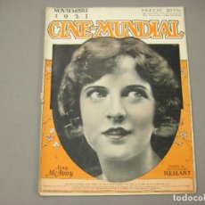 Cine: REVISTA CINE MUNDIAL DE NOVIEMBRE DE 1921. VER FOTOS ADJUNTAS