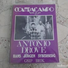 Cine: CONTRACAMPO REVISTA DE CINE Nº 12, 1980, ANTONIO DROVE, HANS JURGEN SYBERBERG, OSIP BRIK