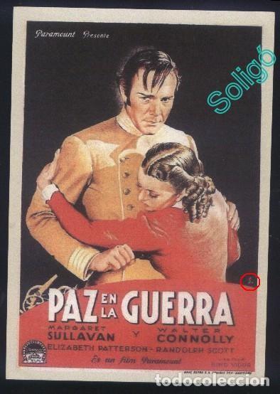 Kino: Q-07465- PAZ EN LA GUERRA (So Red the Rose) (SOLIG&Oacute;) COPIA CARTEL FORMATO FOLLETO DE MANO