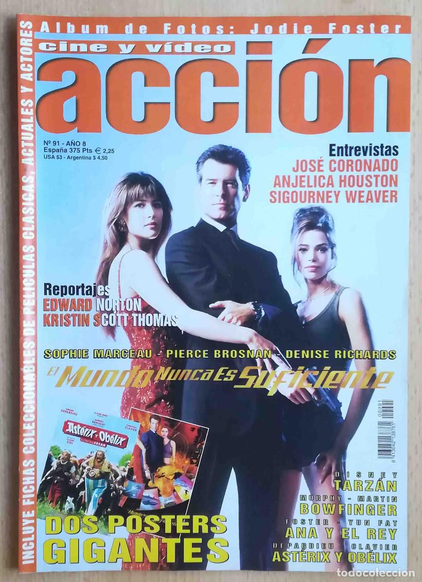 Cine: Revista Acci&oacute;n N&ordm; 91 Edward Norton. Kristin Scott Thomas. Angelica Houston. Sigourney Weaver.