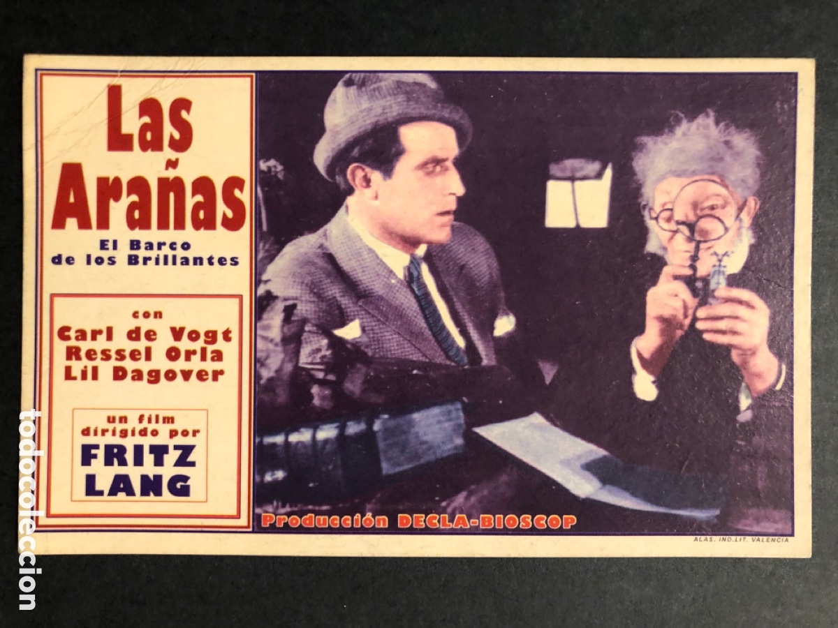 Cine: Programa tarjeta facsimil las ara&ntilde;as fritz lang - Foto 1