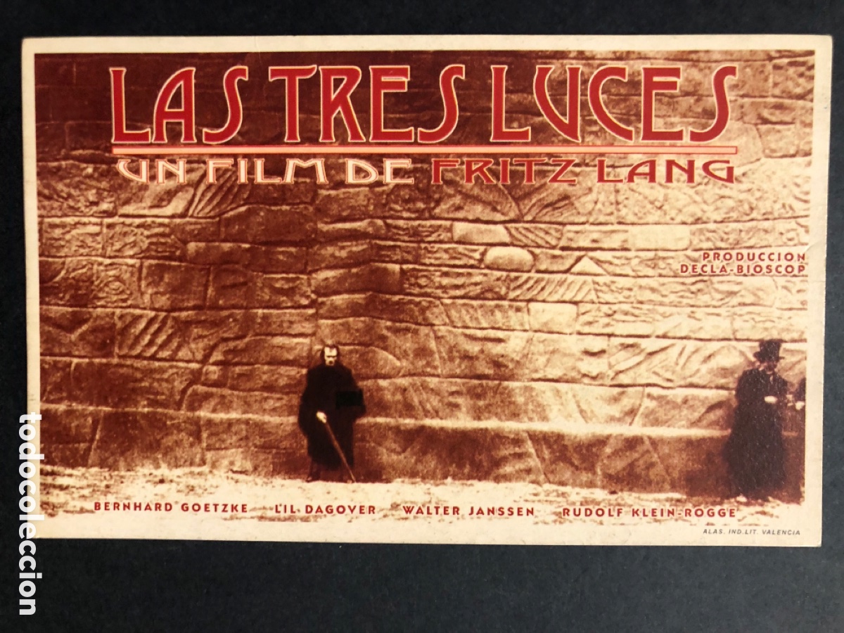 Cine: Programa tarjeta facsimil las tres luces fritz lang - Foto 1