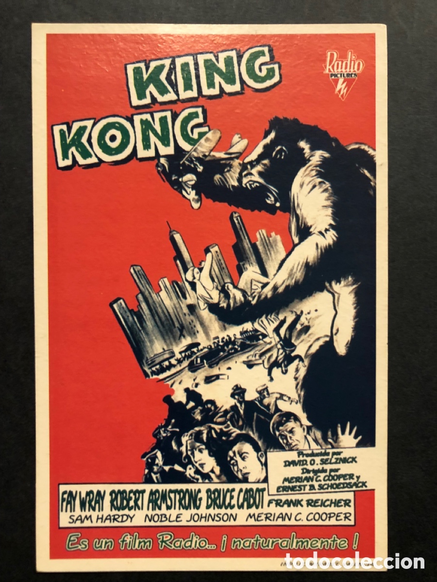 Cine: Programa tarjeta facsimil king kong fay wray - Foto 1