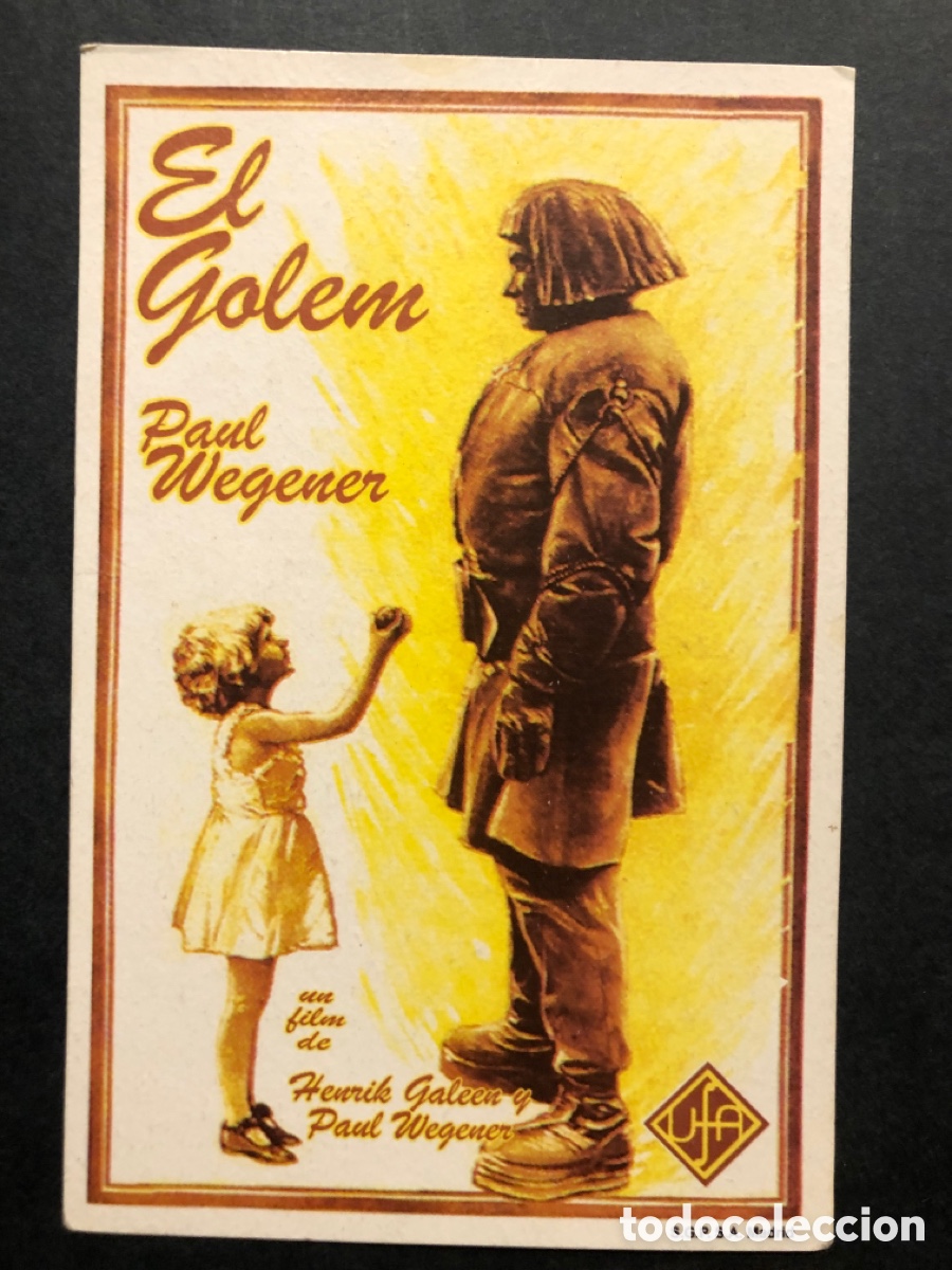 Cine: Programa tarjeta facsimil el golem paul wegener - Foto 1