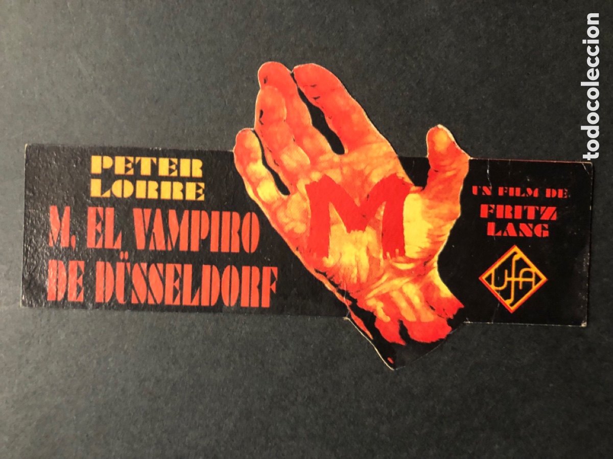 Cine: Programa tarjeta facsimil M el vampiro de dusseldorf peter lorre - Foto 1