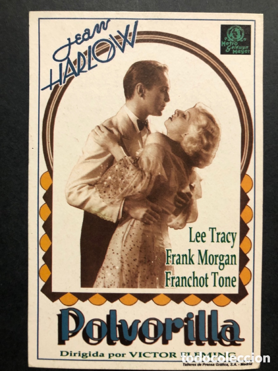 Cine: Programa tarjeta facsimil Polvorilla jean Harlow - Foto 1
