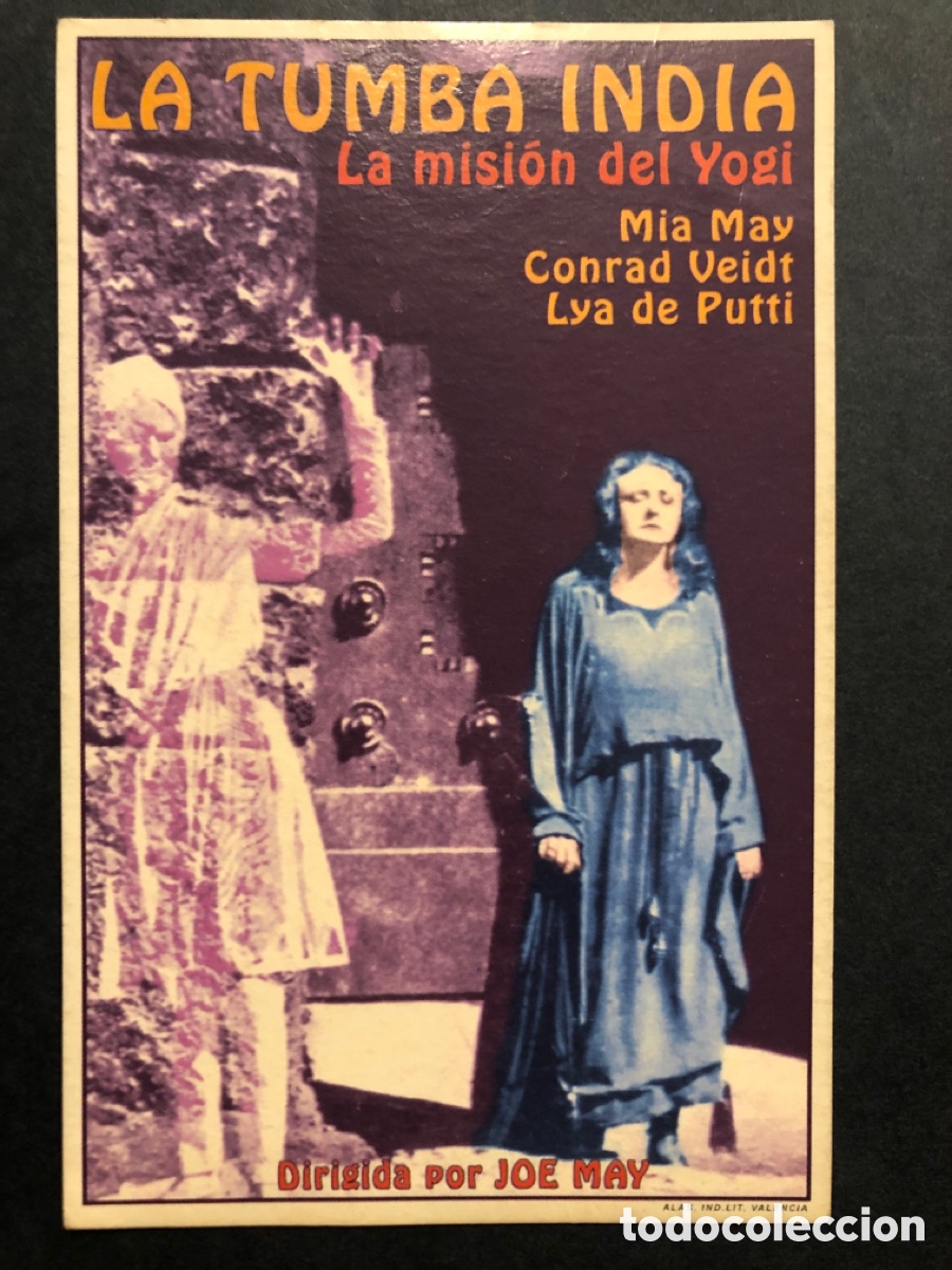 Cine: Programa tarjeta facsimil la tumba india conrad veidt - Foto 1