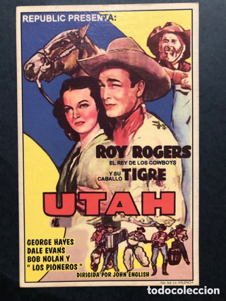 Cine: Programa tarjeta facsimil utah roy rogers - Foto 1