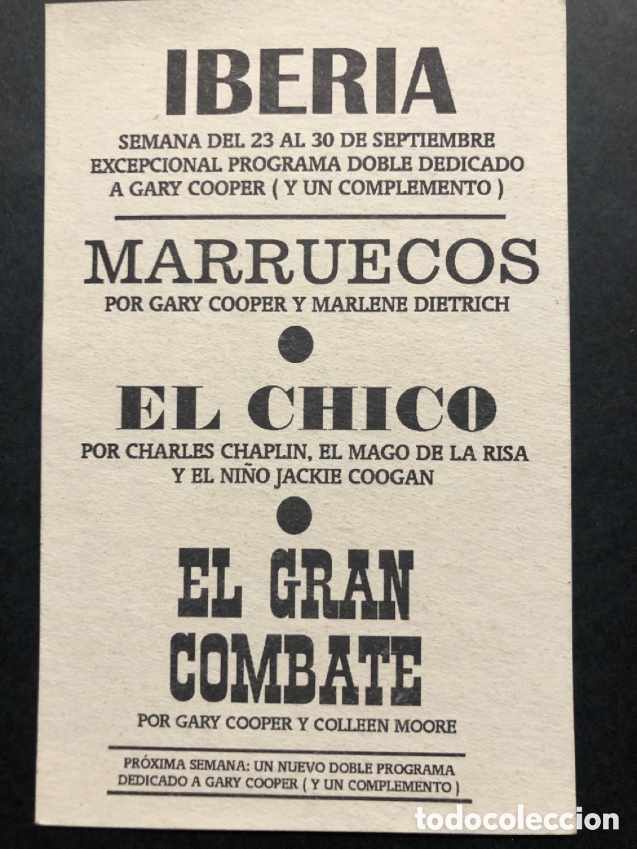 Cine: Programa tarjeta facsimil charles Chaplin el chico - Foto 2