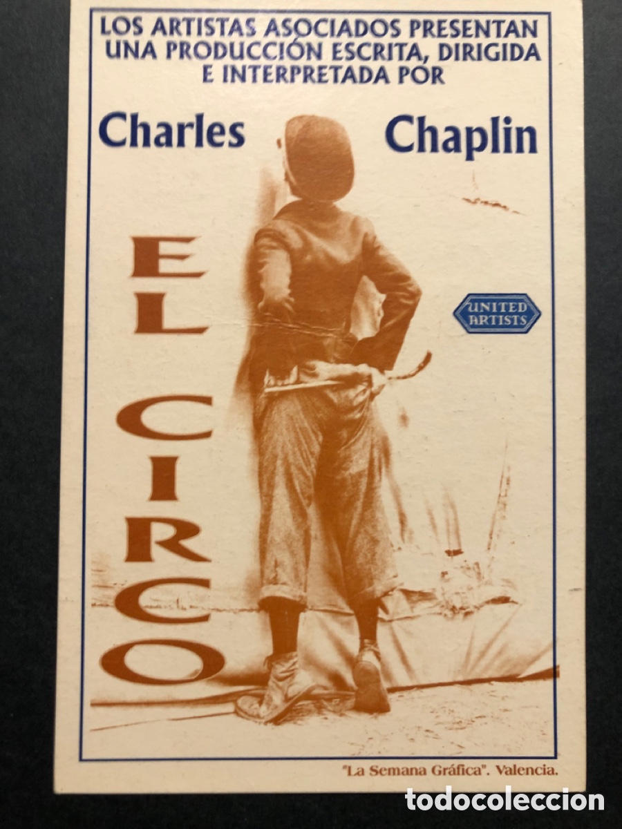 Cine: Programa tarjeta facsimil charles Chaplin el circo - Foto 1